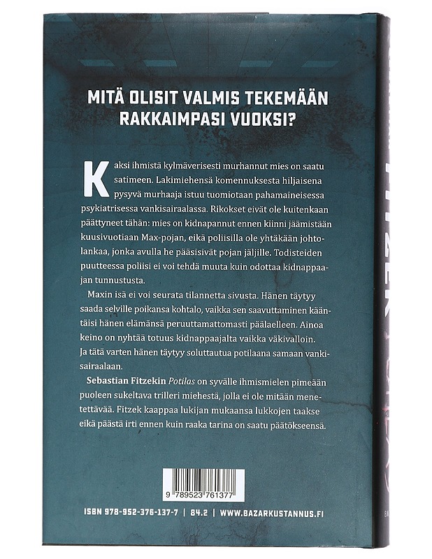 Potilas - Fitzek, Sebastian - Jännitys ja dekkarit - 10105408864 - 1