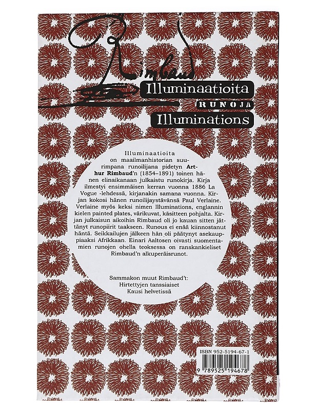 ILLUMINAATIOITA : RUNOJA ; ILLUMINATIONS - RIMBAUD, ARTHUR - Romaanit ja novellit - 10105408867 - 1