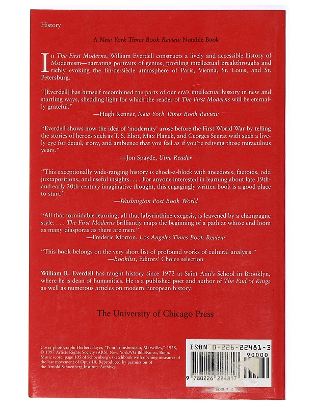 The first moderns : profiles in the origins of twentieth-century thought - William R. Everdell - Historiakirjat - 10105408882 - 1