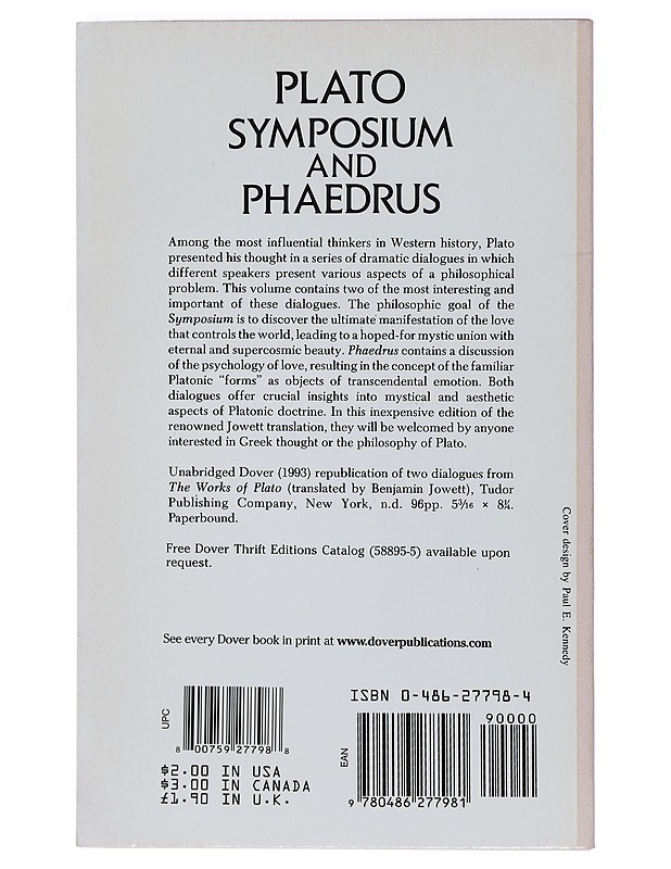 Symposium and Phaedrus - Plato - Romaanit ja novellit - 10105408887 - 1