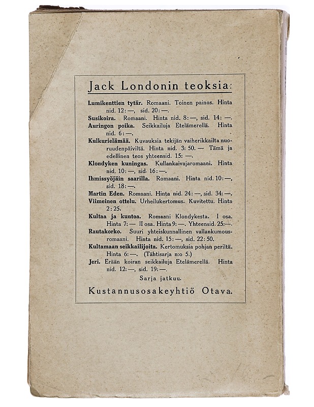 Jerin veli - Jack London - Romaanit ja novellit - 10105408935 - 1