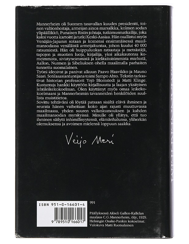 Suomen Marsalkka C.G.Mannerheim - Meri, Veijo - Elämäkerrat ja muistelmat - 10105408950 - 1