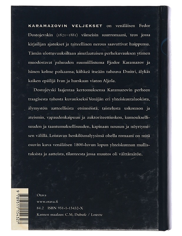 Karamazovin veljekset : romaani - Dostojevski, F. M. - Romaanit ja novellit - 10105408959 - 1