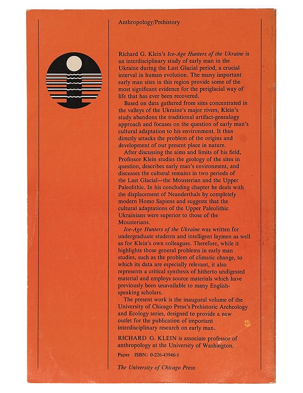 Ice-age hunters of the Ukraine - Richard G. Klein - Historiakirjat - 10105408975 - 1