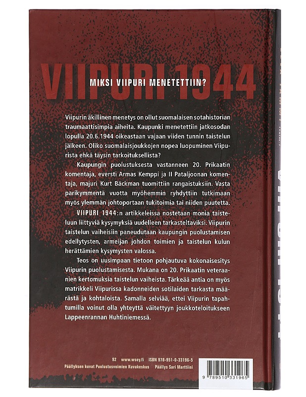Ilmavoimat Viipurissa - Hannu Valtonen - Historiakirjat - 10105409137 - 1