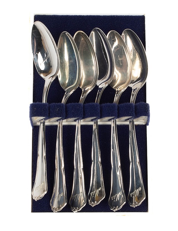 IGORIN KULTA Chippendale kahvilusikat, 6 kpl - Aterimet - 10105409217 - 1