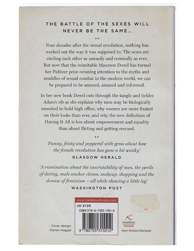 Are Men Necessary?: When Sexes Collide - Dowd, Maureen - Romaanit ja novellit - 10105409251 - 1