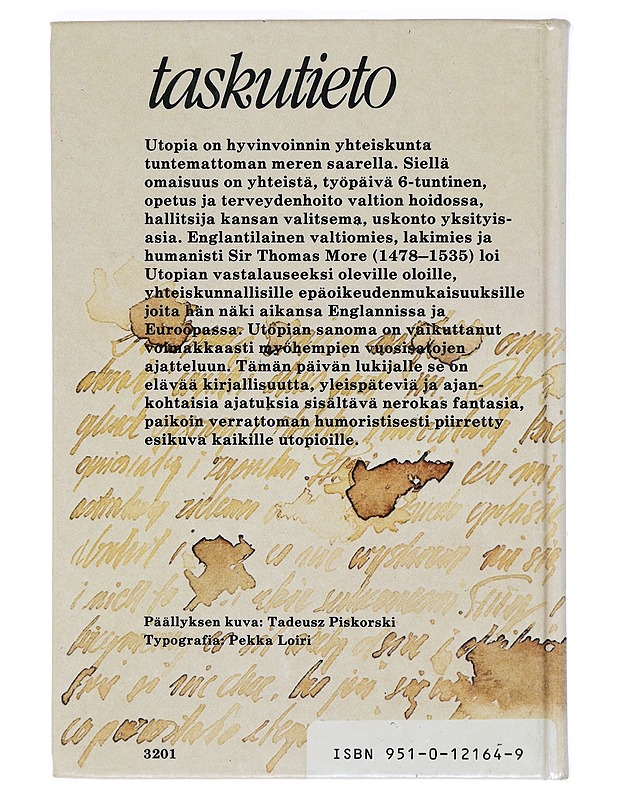 Utopia - More, Thomas - Historiakirjat - 10105409330 - 1