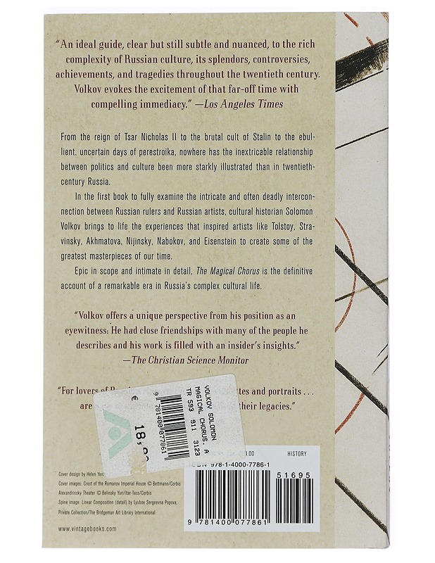 The magical chorus : a history of Russian culture from Tolstoy to Solzhenitsyn - Volkov, Solomon - Historiakirjat - 10105409372 - 1