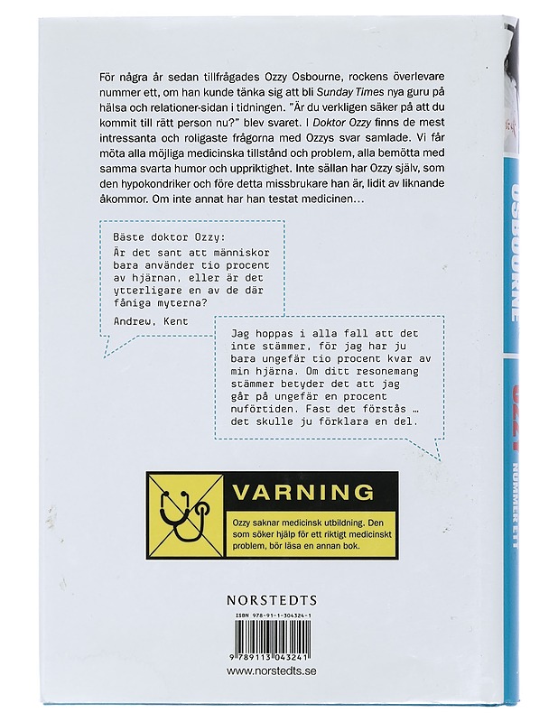Doktor Ozzy : råd från rockens överlevare nummer ett - Osbourne, Ozzy - Elämäkerrat ja muistelmat - 10105409403 - 1