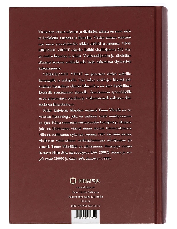 Virsikirjamme virret - Tauno Väinölä - Elämäkerrat ja muistelmat - 10105409456 - 1