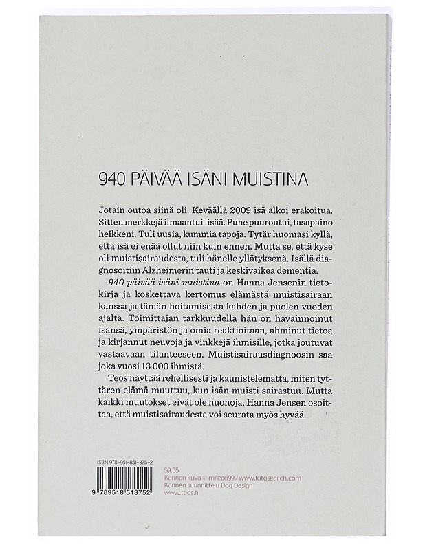 940 päivää isäni muistina - Hanna Jensen - Elämäkerrat ja muistelmat - 10105409478 - 1