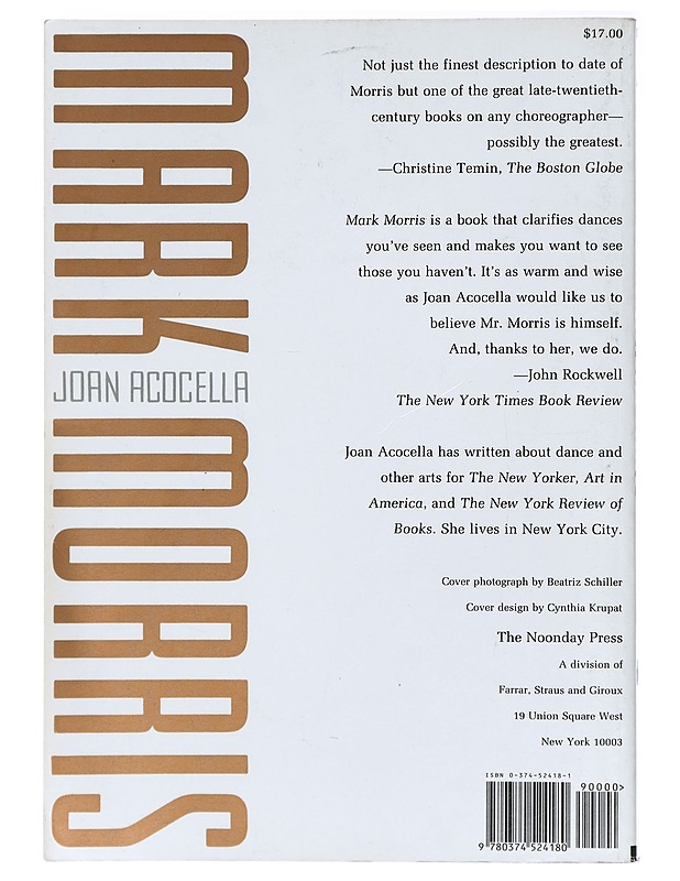 Mark Morris - Acocella, Joan R. - Elämäkerrat ja muistelmat - 10105409513 - 1