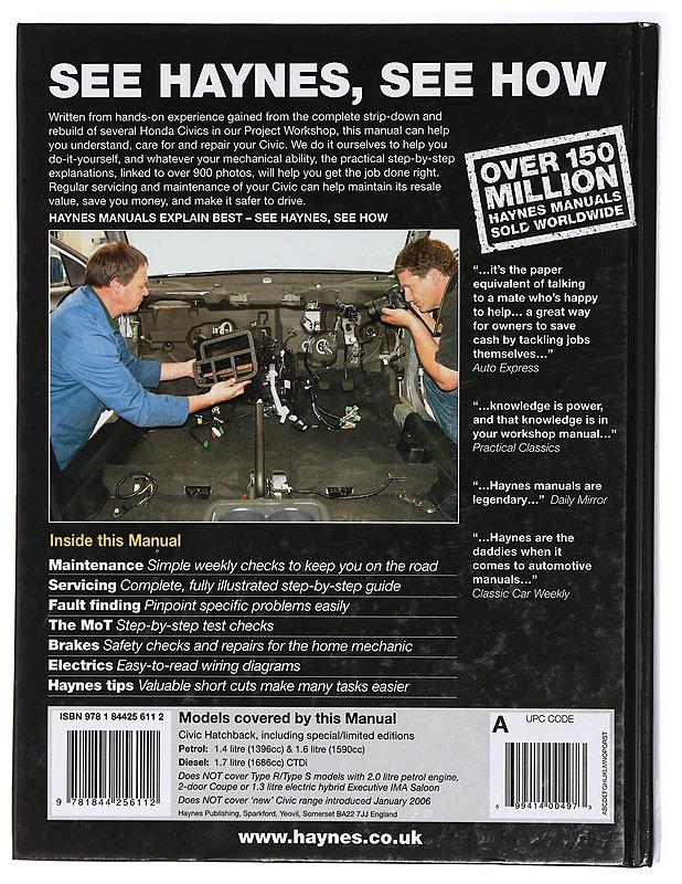 Honda Civic : owners workshop manual - R. M. Jex - Tietokirjat ja oppaat - 10105409550 - 1