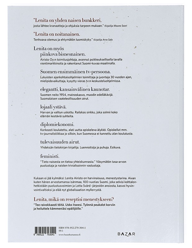 Elämäni ja isänmaani - Lenita Airisto - Elämäkerrat ja muistelmat - 10105409638 - 1