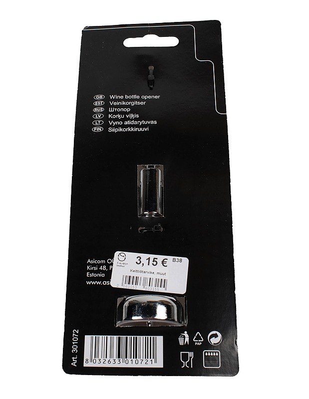 ASI COLLECTION siipikorkkiruuvi - Muut astiat - 10105409658 - 1