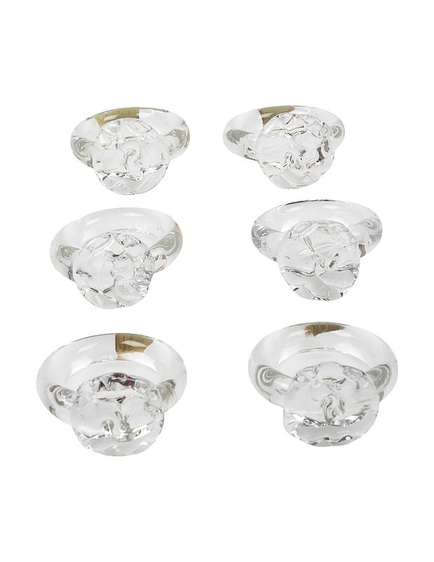 Lasinen lautasliinarengas, 6 kpl - Muut astiat - 10105409659 - 0