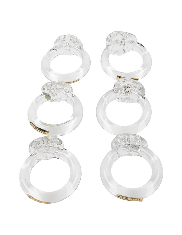 Lasinen lautasliinarengas, 6 kpl - Muut astiat - 10105409659 - 1