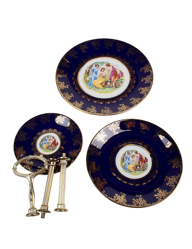 KARLOVARSKÝ PORZELLAN kolmikerroksinen tarjoiluvati - Tarjoiluastiat - 10105409673 - 1