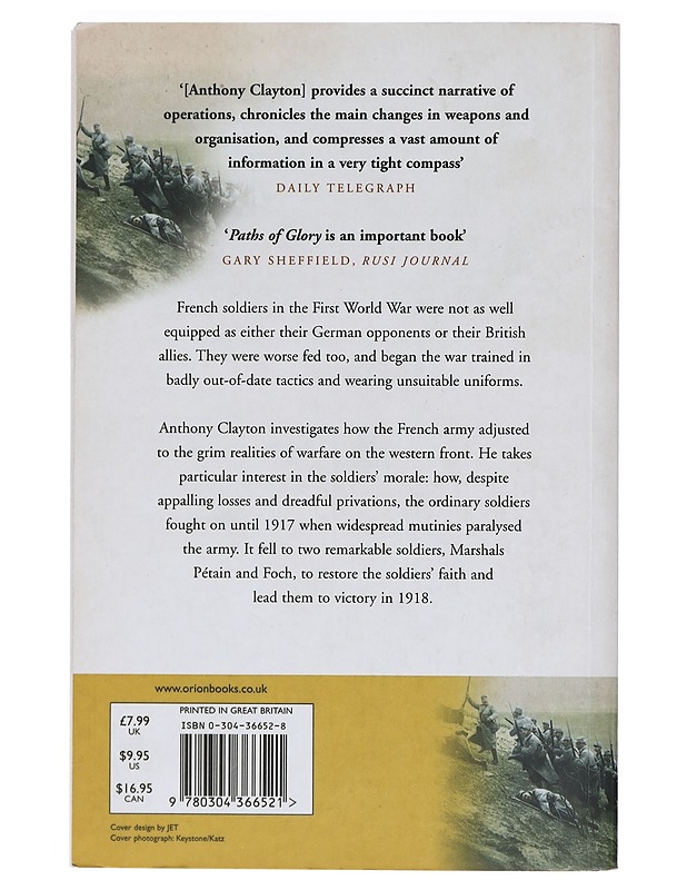 Paths of glory : the French Army 1914-18 - Anthony Clayton - Historiakirjat - 10105409730 - 1