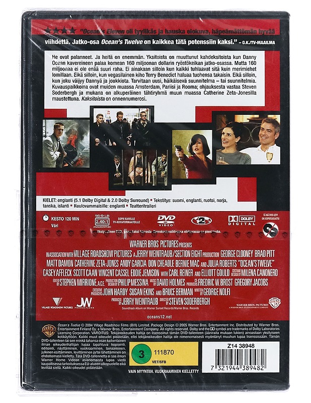Ocean's Twelve - DVD - DVD-elokuvat - 10105409745 - 1