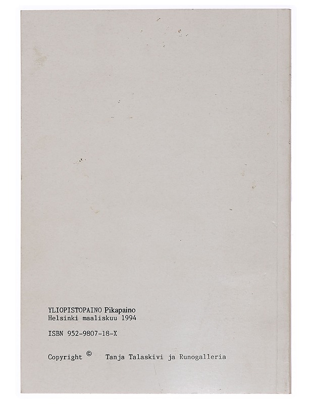 Pieni valo ulottuvillani : Talaskivi, Tanja - Runot ja näytelmät - 10105409831 - 1