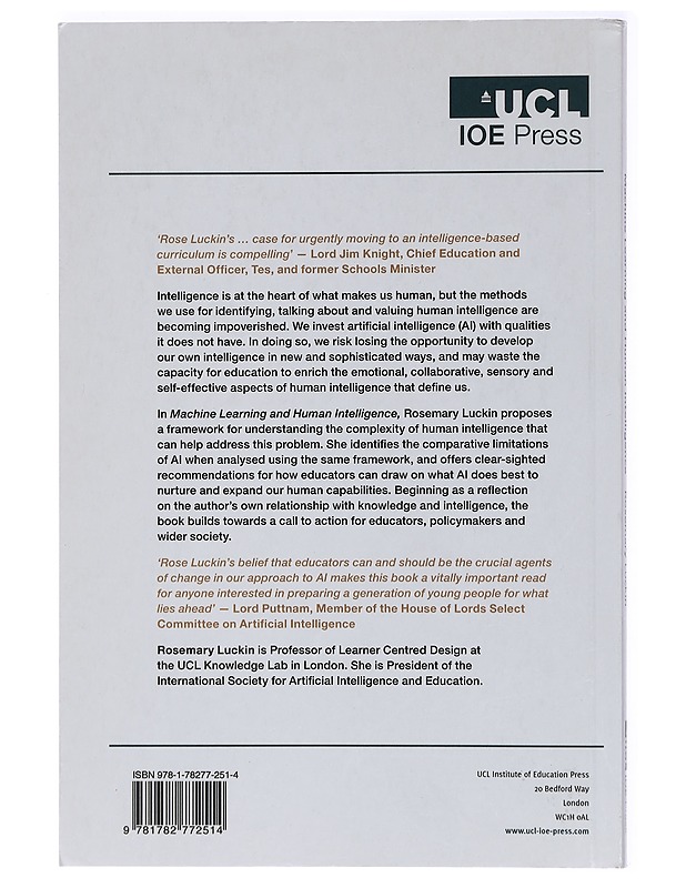Machine learning and human intelligence : the future of education for the 21st century - Rosemary Luckin - Tietokirjat ja oppaat - 10105409845 - 1