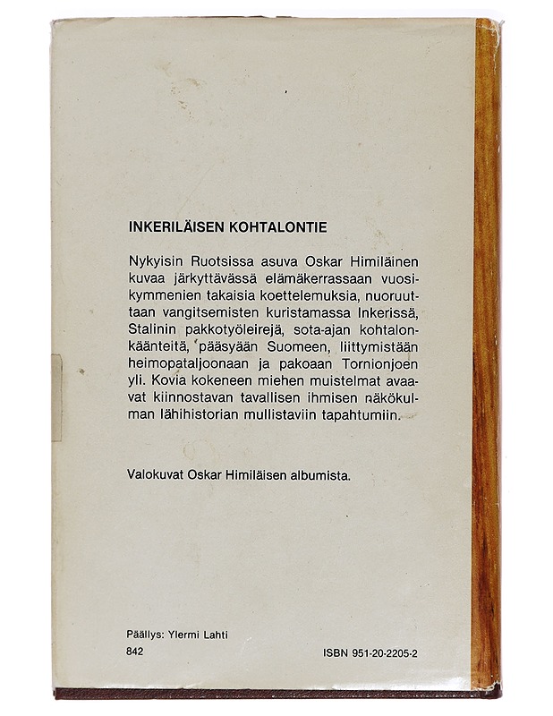 Vieras isänmaa : inkeriläinen kohtalontie - Oskar Himiläinen - Elämäkerrat ja muistelmat - 10105410019 - 1