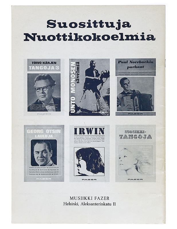 Suosikkivalsseja  - Musiikki- ja elokuvakirjat - 10105410208 - 1