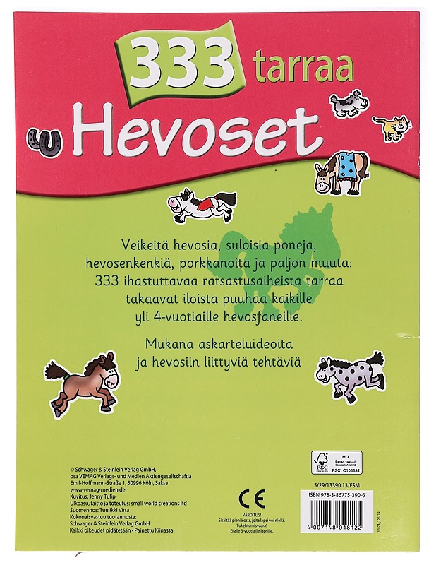 Hevoset 333 tarraa - Harrastekirjat - 10105410231 - 1