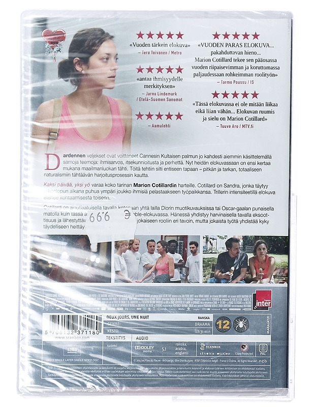 Kaksi Päivää, Yksi Yö - DVD - DVD-elokuvat - 10105410229 - 1