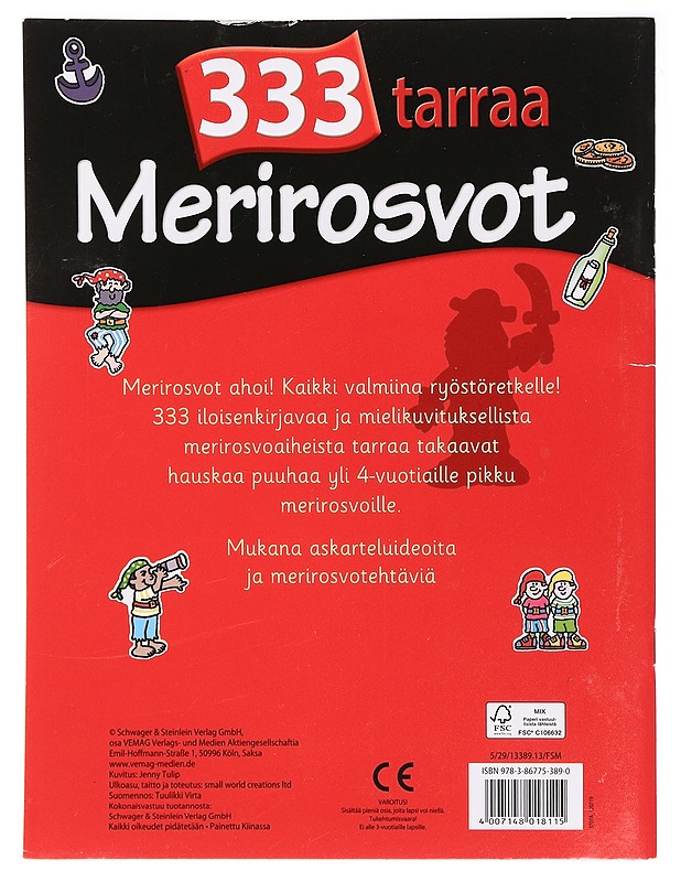 Merirosvot 333 tarraa - Tulip, Jenny - Harrastekirjat - 10105410239 - 1