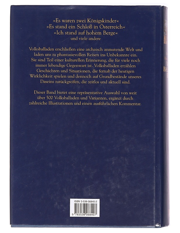 Das grosse deutsche Volksballadenbuch - Holzapfel, Otto - Historiakirjat - 10105410252 - 1