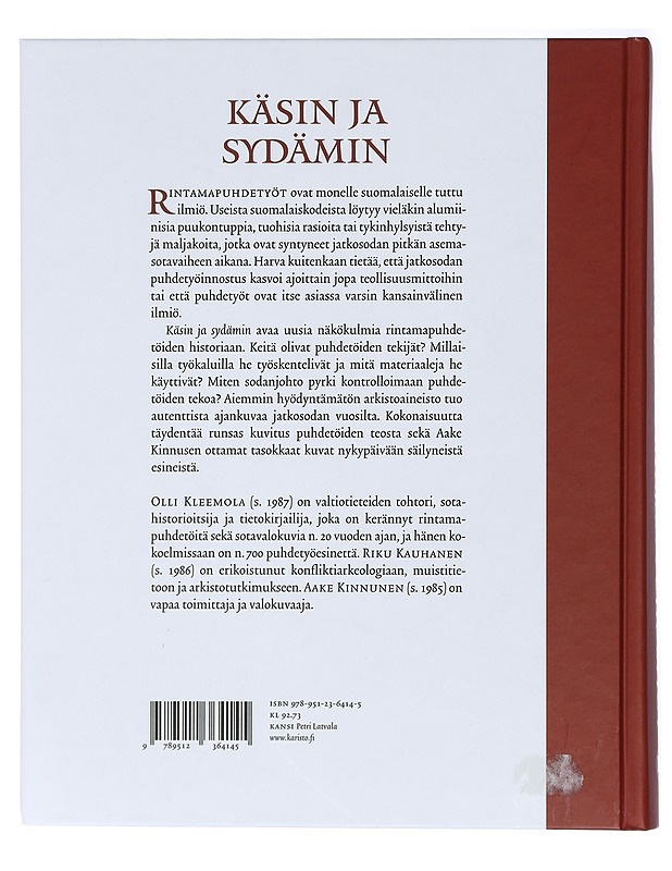 Käsin ja sydämin : sota-ajan puhdetyöt - Kleemola, Olli - Tietokirjat ja oppaat - 10105410270 - 1