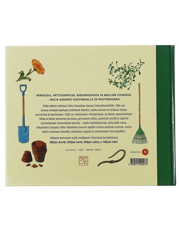 Miljan puutarha - Niemelä, Reetta - Lastenkirjat - 10105410473 - 1