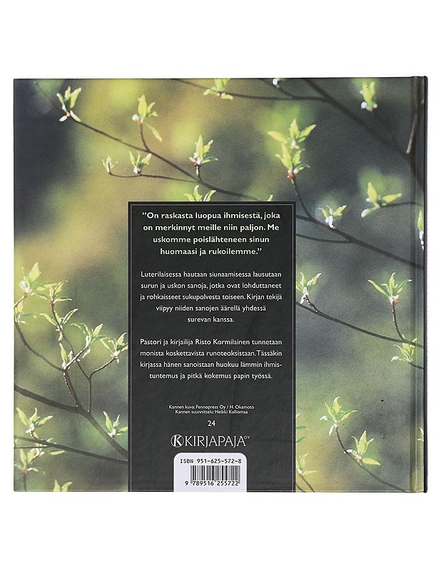 Vaikka minä kulkisin pimeässä laaksossa : surukirja - Risto Kormilainen - Romaanit ja novellit - 10105410539 - 1