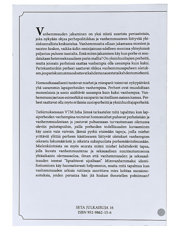 Isä, Joka On Homo - Juha Jämsä - Tietokirjat ja oppaat - 10105410552 - 1