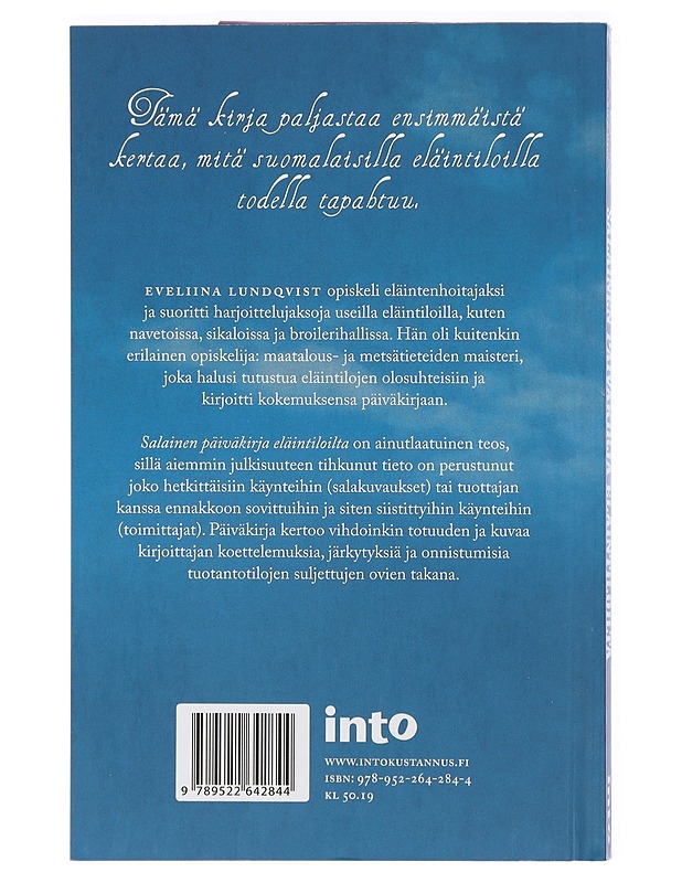 Salainen päiväkirja eläintiloilta - Eveliina Lundqvist - Elämäkerrat ja muistelmat - 10105410593 - 1