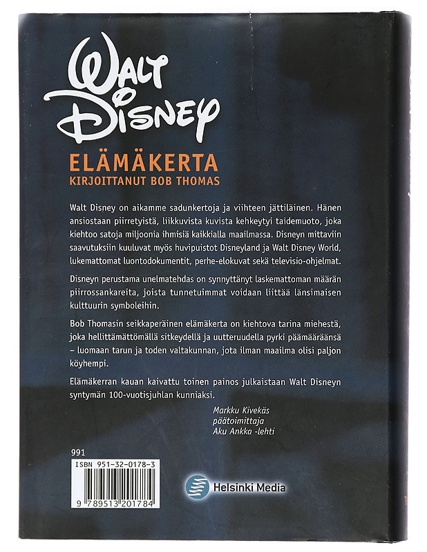 Walt Disney - Bob Thomas - Elämäkerrat ja muistelmat - 10105410612 - 1