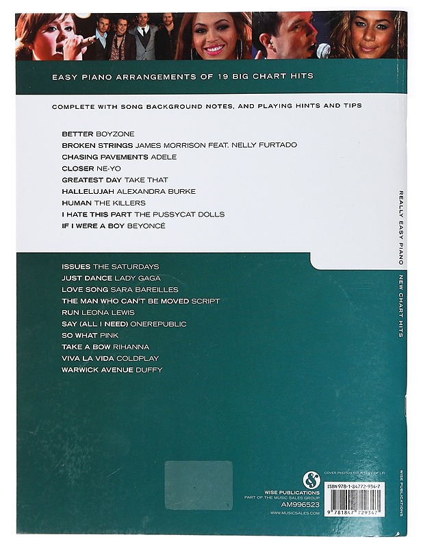 Really easy piano: New chart hits, 19 popular songs - Musiikki- ja elokuvakirjat - 10105410665 - 1