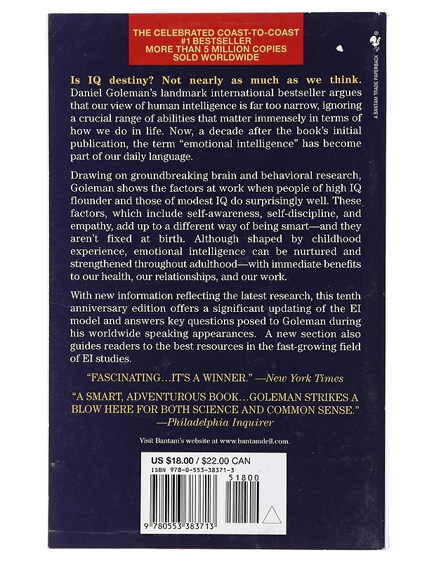 Emotional intelligence - Daniel Goleman - Tietokirjat ja oppaat - 10105410750 - 1