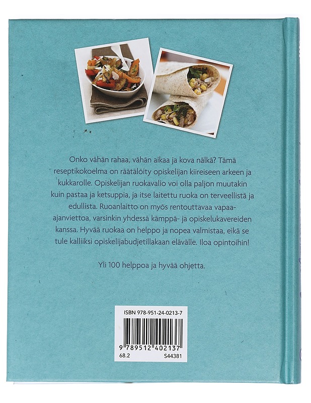 Opiskelijan keittokirja : helppoa, hyvää ja edullista - Järvinen, Anni - Kirja lahjaksi - 10105410799 - 1