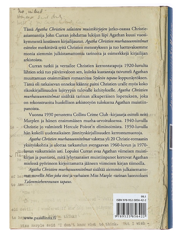 Agatha Christien murhasuunnitelmat : tarinoita ja salaisuuksia kirjailijan arkistoista - Curran, John - Elämäkerrat ja muistelmat - 10105410838 - 1