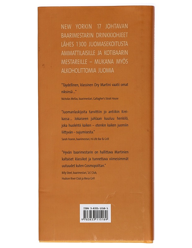 New Yorkin baarimestarien parhaat drinkit - Berk, Sally Ann - Ruokakirjat - 10105411146 - 1