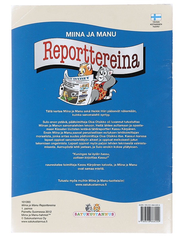 Miina ja Manu reporttereina - Koivisto, Jari - Lastenkirjat - 10105411294 - 1