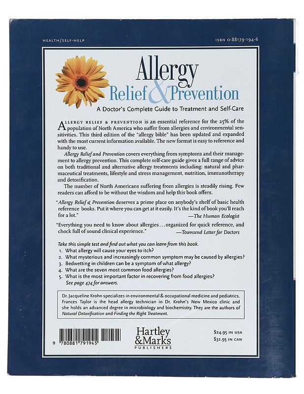 Allergy Relief & Prevention - Francis Taylor, Jacqueline Krohn, Erla Mae Larson  - Tietokirjat ja oppaat - 10105411331 - 1