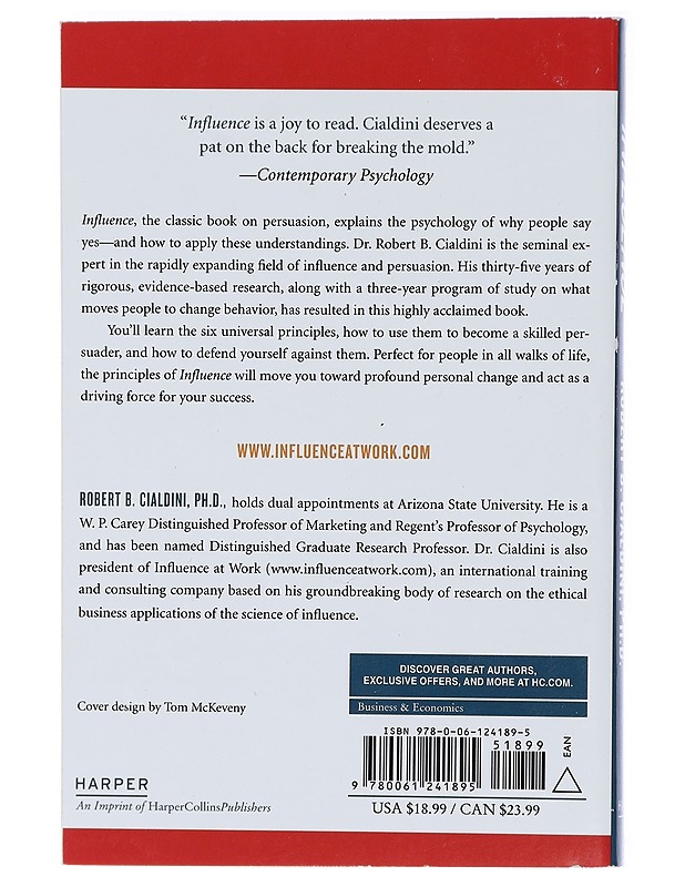 Influence : the psychology of persuasion - Robert B. Cialdini - Tietokirjat ja oppaat - 10105411337 - 1