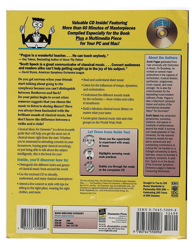 Classical music for dummies - Pogue, David - Tietokirjat ja oppaat - 10105411513 - 1