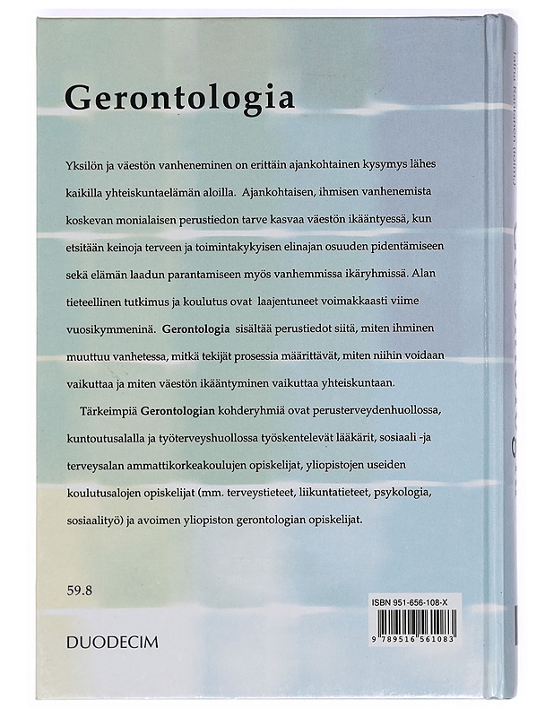 Gerontologia - Aromaa, Arpo - Tietokirjat ja oppaat - 10105411543 - 1