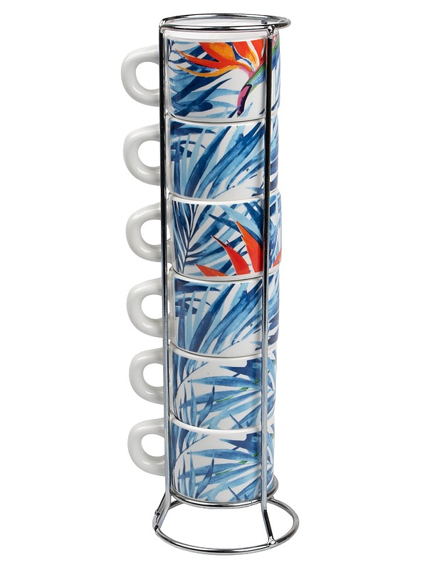 BIALETTI espressokuppi 6 kpl ja teline - Mukit ja kahvikupit - 10105411594 - 1